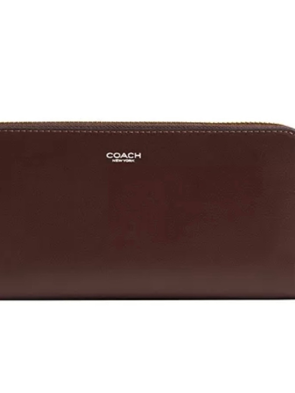 Coach NWT Essential Leather Slim Accordion Zip Wallet